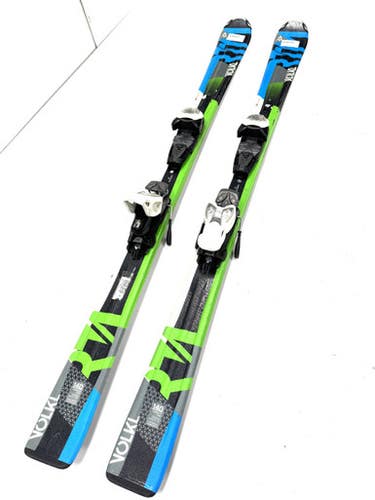 Used Volkl RTM Boys DH Ski/Binding Black And Green 140 cm 11860-S000300248