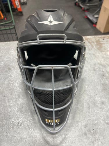 Used All Star HELMET W/MASK Catchers Helmet w/Mask Black LG 11337-S000471842
