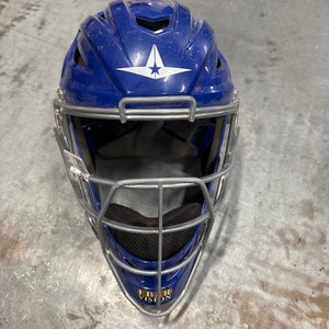 Used All-Star CATCHERS MASK Catchers Helmet w/Mask Navy Blue SM 11337-S000472214