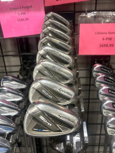 Used Taylormade SIM 2 MAX Mens Iron Set RH 4I-GW/AW 11337-S000471740