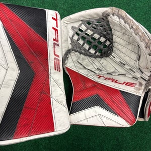 Red & Black Senior True Catalyst PX3 Goalie Glove & Blocker Set Regular Pro Stock (Used)