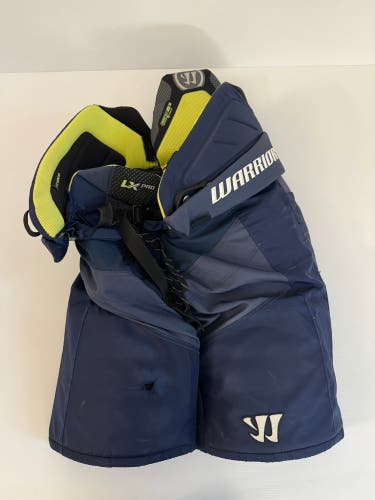 Used Senior Medium Warrior Alpha LX PRO Hockey Pants - Navy