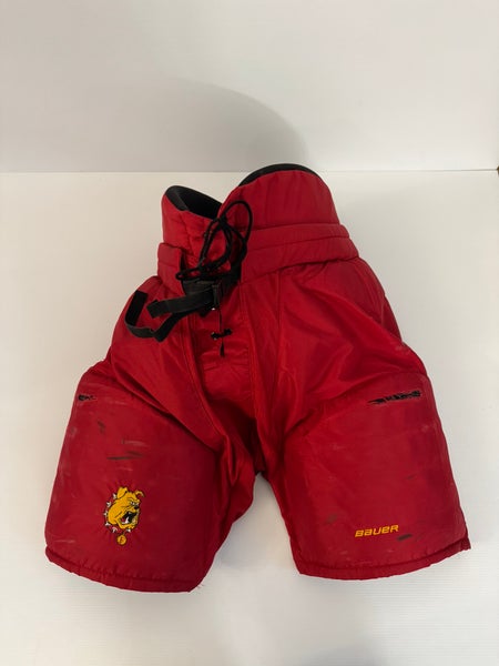 Used Senior Small Bauer Custom Pro Hockey Pants Pro Stock - Red