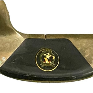 Mickey's Golf Club Inlay Brass Blade Putter RH 34" Shaft With Nice Vintage Grip