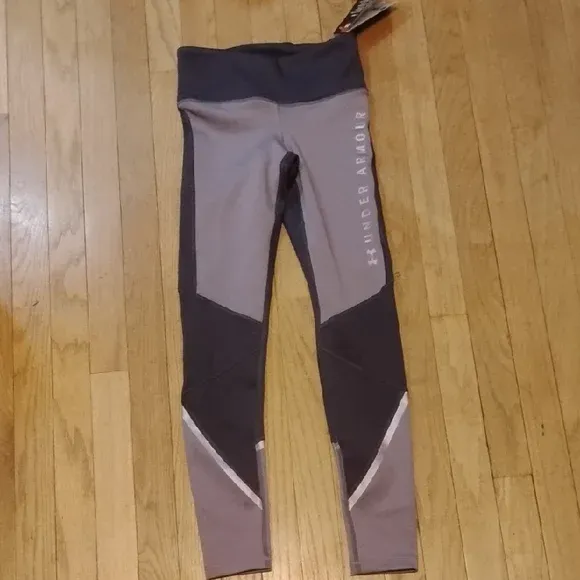 nwt under armour cold gear leggings womens xs hi-rise lavender compression fit