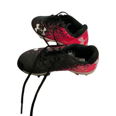 Used UNDER ARMOUR BB/SB Cleats Pink Youth 12.0 11859-S000025131