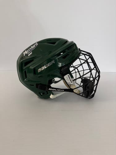 Used Green Medium Bauer Re-Akt 150 Pro Stock Helmet