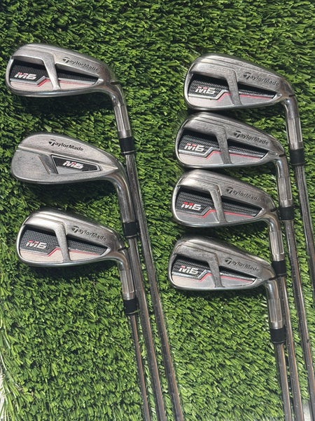 Taylormade M6 Iron Set 7 Piece 5-Pw, Aw Regular Flex Kbs Max 85g Steel