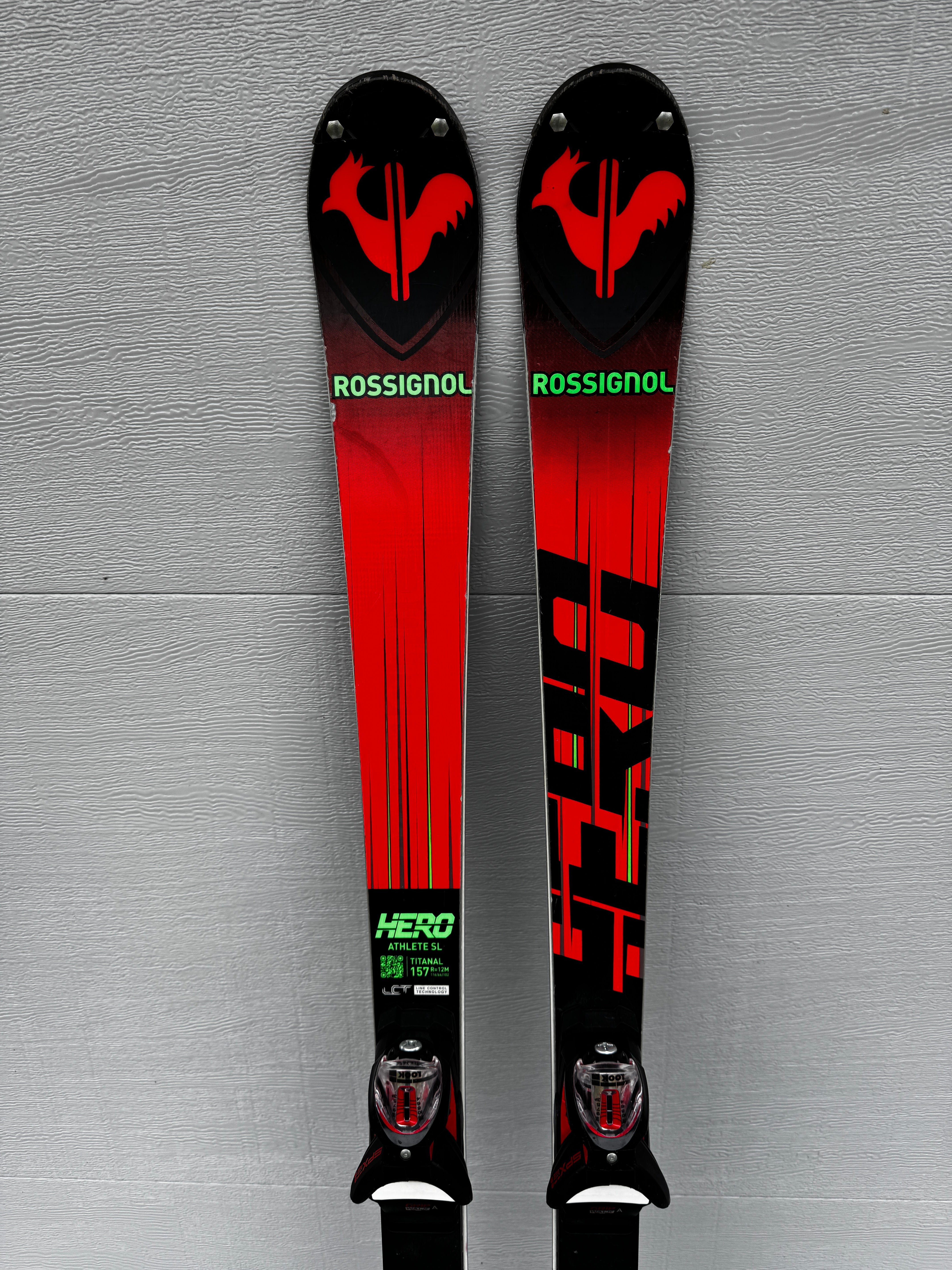 157 cm Rossignol Hero Athlete FIS SL Skis w/SPX -12 bindings