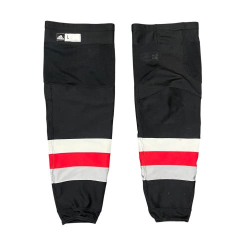 Adidas Buffalo Sabres Pro Stock Hockey Socks - Game Worn Goat Head