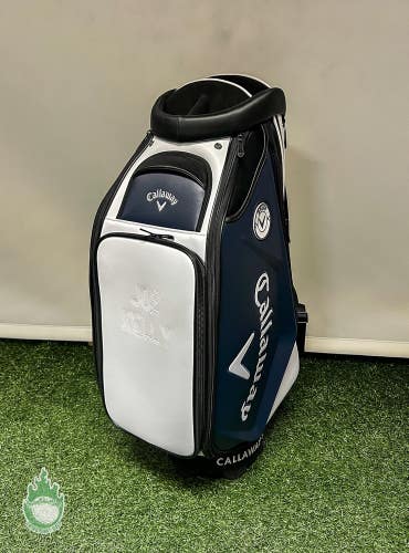 New Callaway Chrome Tour Staff Golf Cart Carry Bag 6-Way 9 Pockets Embroidered