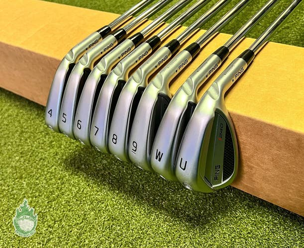 Used RH Ping Blue Dot i240 Irons 4-PW/UW TI X100 X-Stiff Flex Steel Golf Set