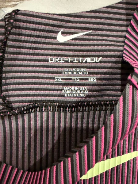 2024 Nike Pro Elite Men's Running Shirt Fuchsia Sz XXL Tall FD5786