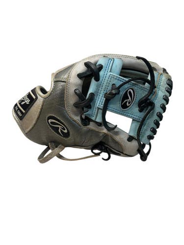 Used Rawlings PROR204-2CBH BB/SB Glove RH Throw Grey And Royal Blue 11 1/2" 11835-S000200303