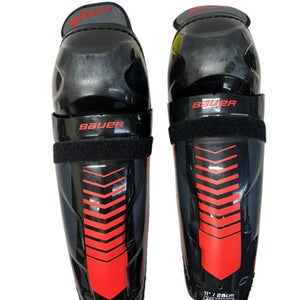 Used Bauer LIL SPORT Junior Shin Guards Black 11" 11835-S000200341