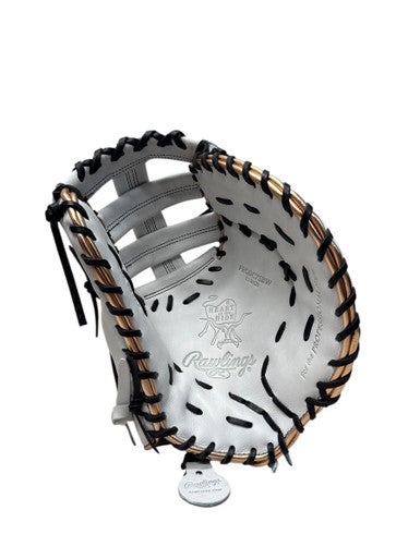 Used Rawlings PRODCTSBW BB/SB First Base RH Throw White And Black 13" 11835-S000189839