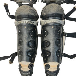 Used Easton EASTON YTH SHINGUARDS - BLACK Catchers Leg Guards Black Youth 11835-S000198637