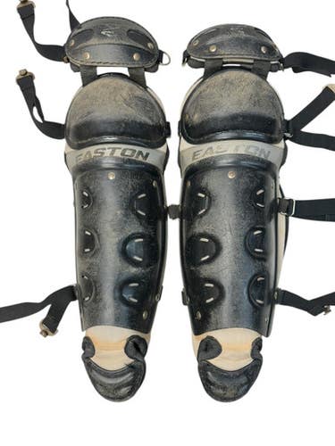 Used Easton EASTON YTH SHINGUARDS - BLACK Catchers Leg Guards Black Youth 11835-S000198637