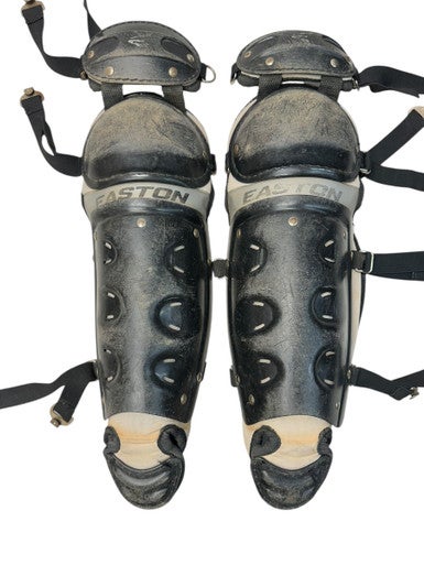 Used Easton EASTON YTH SHINGUARDS - BLACK Catchers Leg Guards Black Youth 11835-S000198637