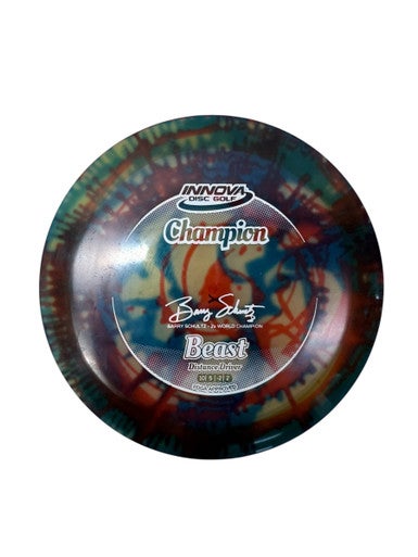 Used Innova CHAMPION TYE DYE BEAST SCHULTZ 2X Disc Golf Driver Red 11835-S000199258