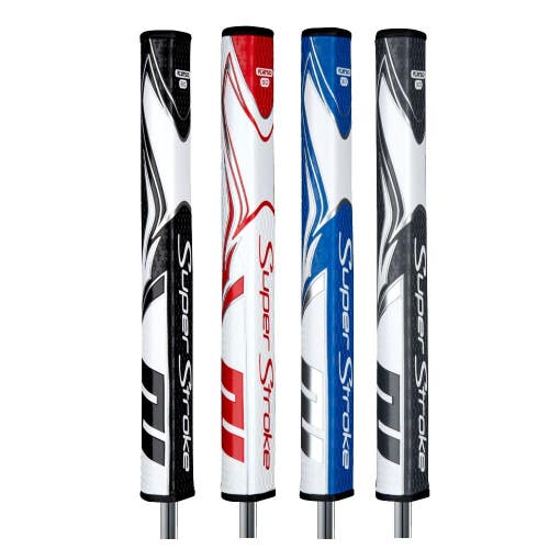 Super Stroke Zenergy Flatso 3.0 Putter Grip Select Color Black, Red, Blue, Gray