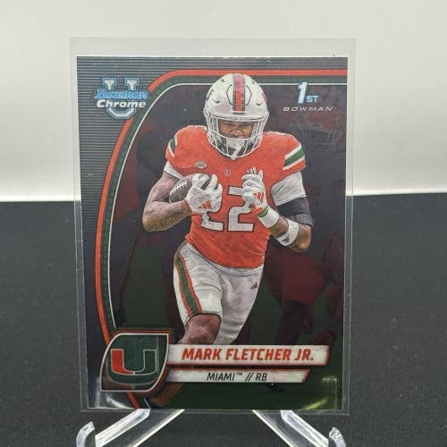 Mark Fletcher Jr. Miami Hurricanes 2024 Bowman U Football 1st Bowman Base #126