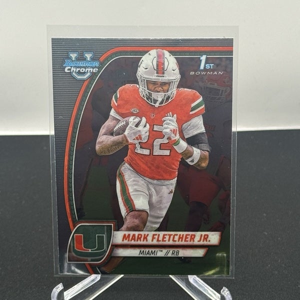 Mark Fletcher Jr. Miami Hurricanes 2024 Bowman U Football 1st Bowman Base #126