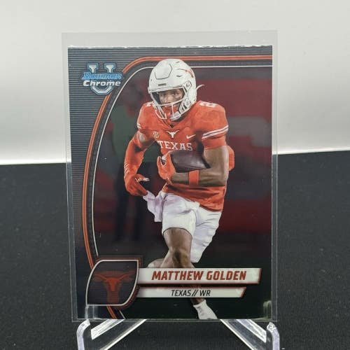 Matthew Golden Texas Longhorns 2024 Bowman U Football  Base #129