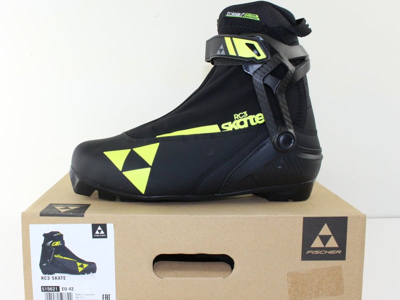 New Fischer RC3 Skate Nordic Cross Country Ski Boots (EU 42 / 9 US)