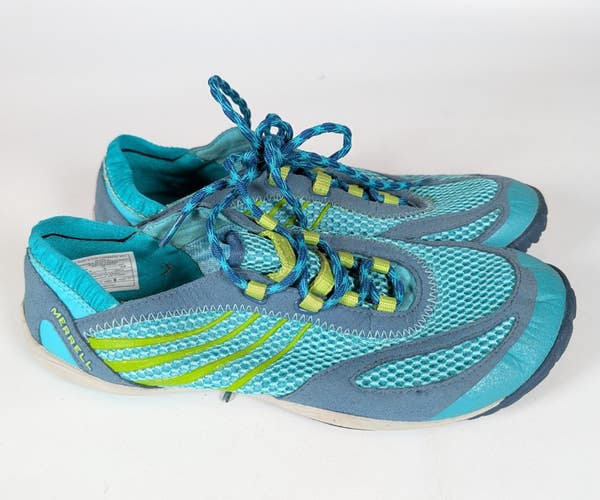 Merrell Pace Glove Carribbean Sea Womens 7.5 Teal Vibram Barefoot Shoes