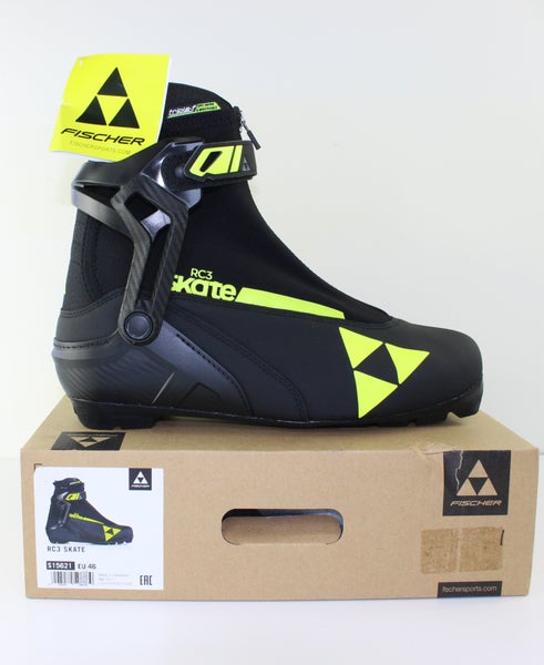 New Fischer RC3 Skate Nordic Cross Country Ski Boots (New) EU 46 / Men 13 US