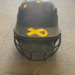 Used Rawlings BATTING HELMET Batting Helmet w/Mask Black M/L 11614-S000224217