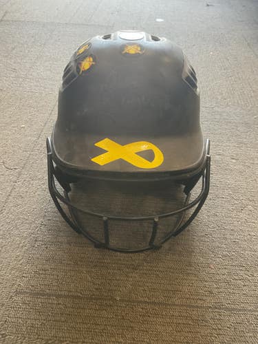 Used Rawlings BATTING HELMET Batting Helmet w/Mask Black M/L 11614-S000224217