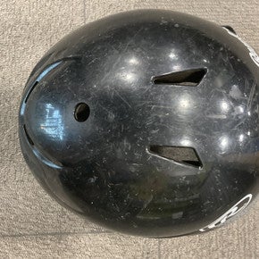 Used Rawlings BLACK YOUTH HELMET Batting Helmet No Mask Black MD 11614-S000223907