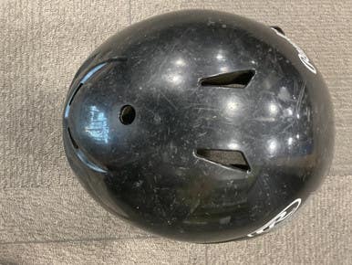Used Rawlings BLACK YOUTH HELMET Batting Helmet No Mask Black MD 11614-S000223907