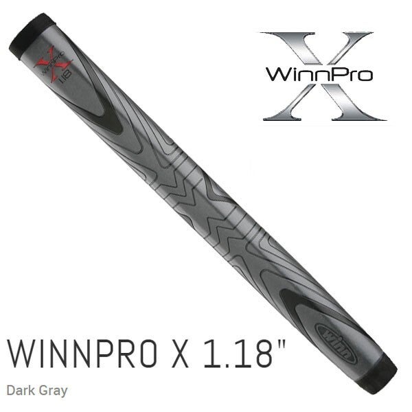 Winn Pro X 1.18" Dark Gray Putter Grip Slightly larger than a Winn Midsize