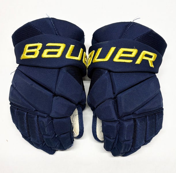 14” Bauer Vapor Hyperlite Pro Stock Gloves - Maize + Blue