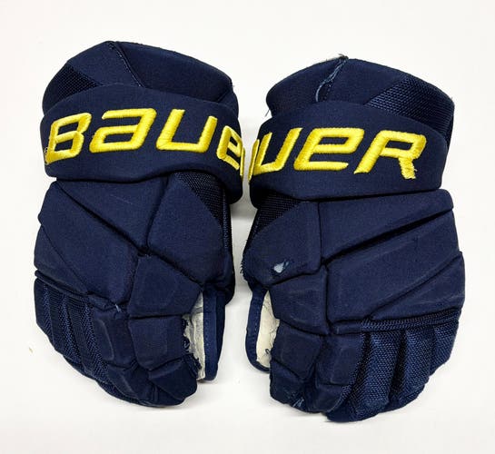 14” Bauer Vapor Hyperlite Pro Stock Gloves - Maize + Blue