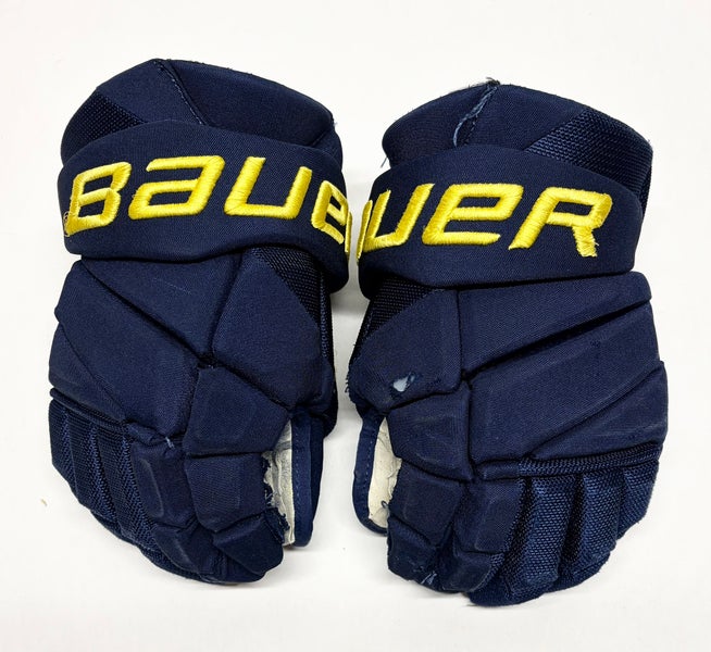 14” Bauer Vapor Hyperlite Pro Stock Gloves - Maize + Blue