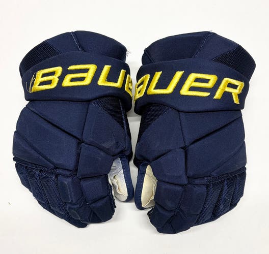 14” Bauer Vapor Hyperlite Pro Stock Gloves - Maize + Blue