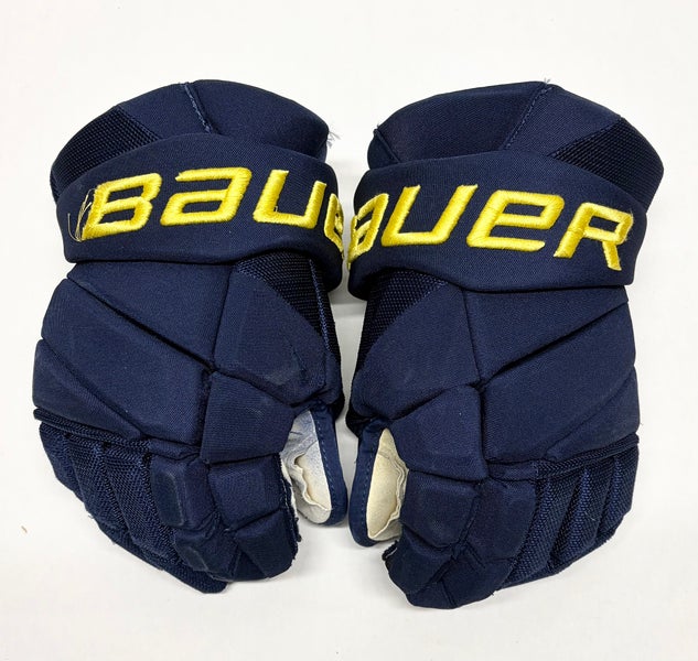 14” Bauer Vapor Hyperlite Pro Stock Gloves - Maize + Blue