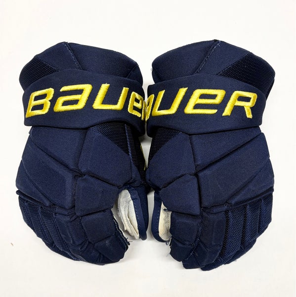 14” Bauer Vapor Hyperlite Pro Stock Gloves - Maize + Blue