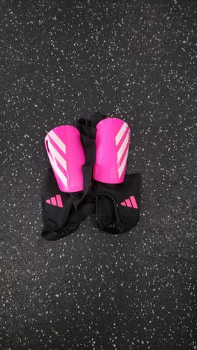 Used Adidas Soccer Shin Guards Youth Pink SM 11849-S000033221