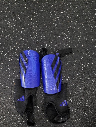 Used Adidas Soccer Shin Guards Youth Royal Blue MD 11849-S000033220