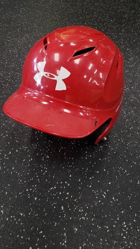 Used Under Armour UABH-100/D Batting Helmet No Mask Red SM 11849-S000033192