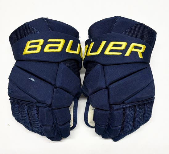 14” Bauer Vapor Hyperlite Pro Stock Gloves - Maize + Blue