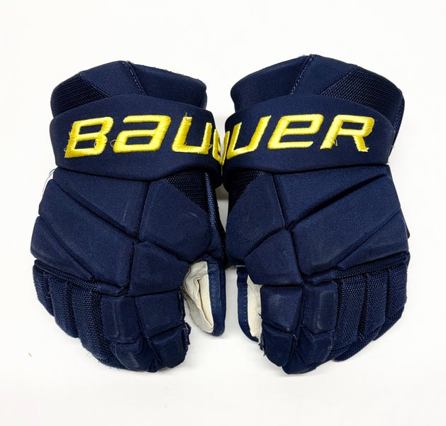 14” Bauer Vapor Hyperlite Pro Stock Gloves - Maize + Blue