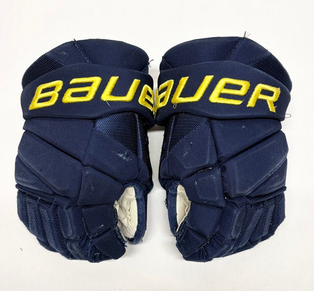 14” Bauer Vapor Hyperlite Pro Stock Gloves - Maize + Blue