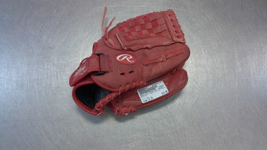 Used Rawlings HIGHLIGHT SERIES BB/SB Glove RH Throw Red 12" 11339-S000195935