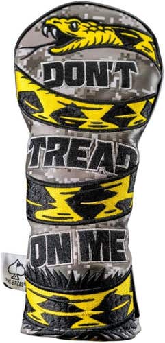 Pins & Aces Don't Tread On Me 2.0 Driver Headcover (Grey/Yellow) Golf 2025 NEW